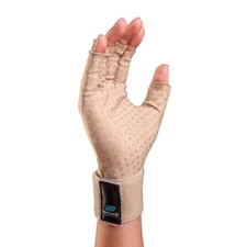 DONJOY Advantage Arthritis Compression Gloves w/Open Finger Tips (Beige) Small