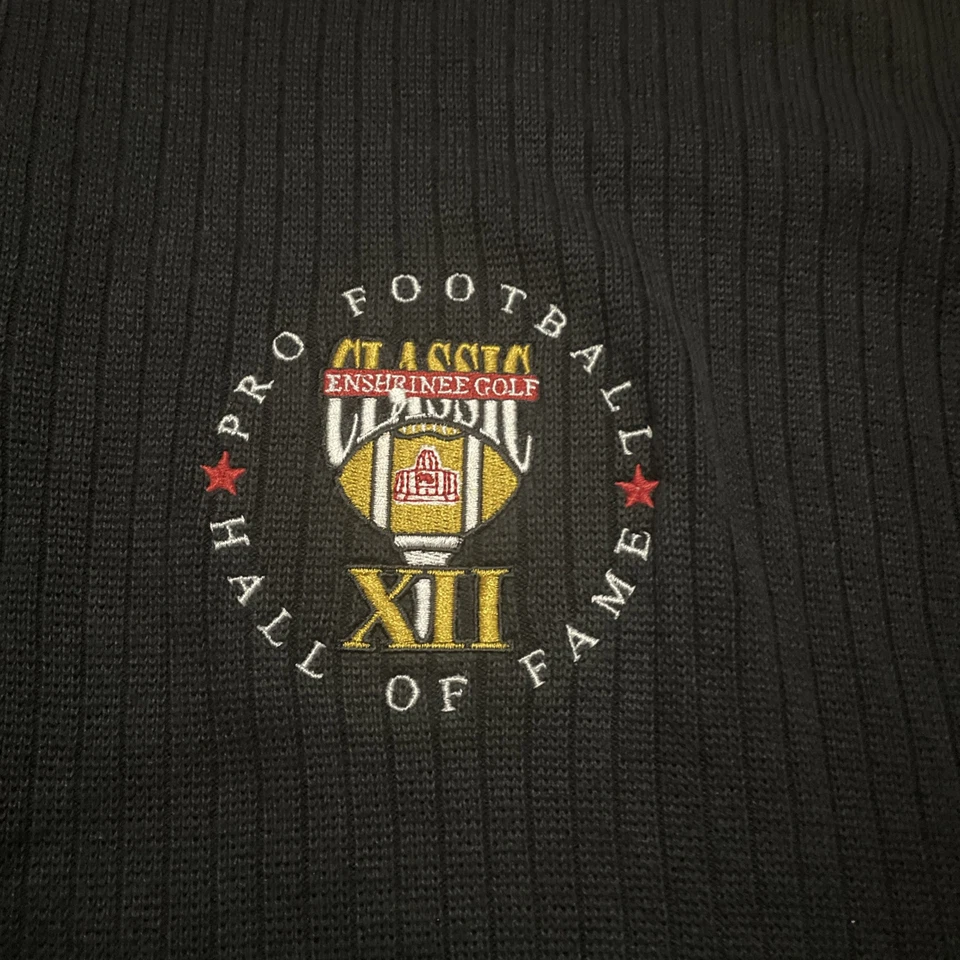 Pro Football Hall Of Fame Sweater Mens XXL 2012 Enshrinee Golf Classic 1/4 Zip - Image 3 of 4