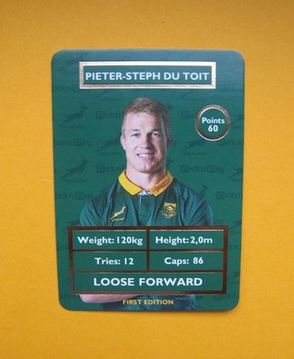 SPRINGBOK RUGBY CARDS 2025   UNITED EDITION SOUTH AFRICA Sticker  Du Toit