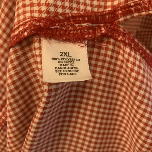 Camicia Magellan Outdoors 2XL Red Gingham Fish Gear Mag Wick Angler Fit con bottoni - Foto 7 di 12