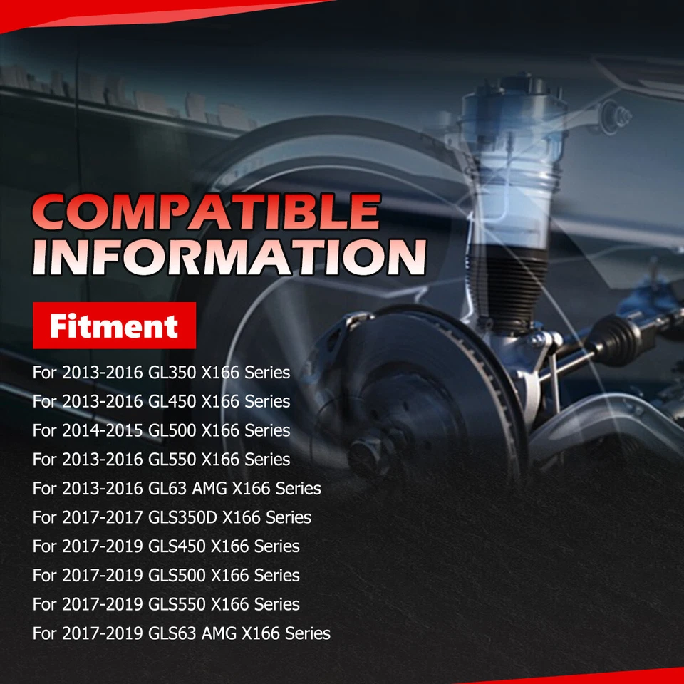 Puntal de suspensión neumática delantero izquierdo para Mercedes-Benz GL350 GL63 AMG 2013-2016 X166 Foto 4 de 4