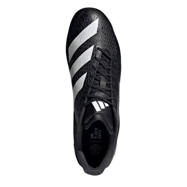 ADIDAS Mens Black & White Adizero RS15 PRO SG Rugby Boots UK ADIDAS Mens Black & White Adizero RS15 PRO SG Rugby Boots UK