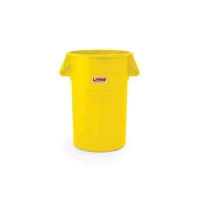 #ad 44 Gal. Yellow Outdoor Trash Can