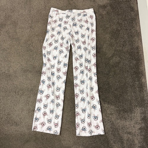 Cynthia Rowley Sleepwear Women Pants Xsmall White Frenchie Dog Mom Pajama Lounge - Picture 7 of 15
