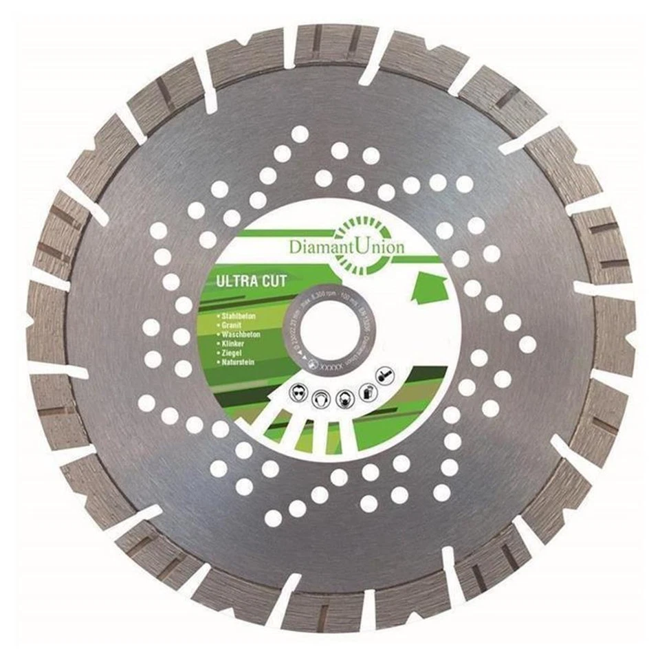 DIAMANT UNION Diamanttrennscheibe Beton 350/25,4 mm Stahlbeton 14 mm INDUSTRIEEINSATZ Turbo