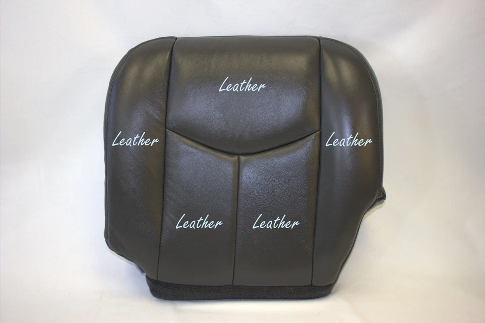 Cubierta de asiento de cuero gris oscuro para parte inferior del conductor Chevy Avalanche 2003 2004 2005 2006 Foto 2 de 4