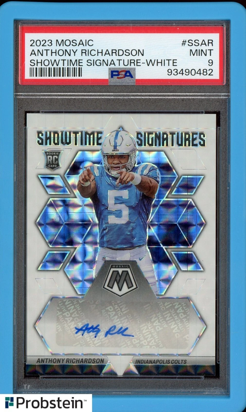 Anthony Richardson Panini Mosaic Showtime Signature #SSAR White