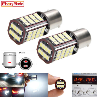 2 x 6 VOLT 6V 56 SMD BA15D GLOBES STOP TAIL SIDE INDICATOR LED BULBS DUAL BEAM