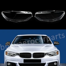 Pair Front Headlight Lens Cover For BMW 4 Series F80 F82 F32 F33 F36 2013-2021