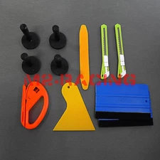 Elite Vehicle Wrap Vinyl Tools Kit Felt Squeegee Razor Wrapping Gloves 4 Magnets