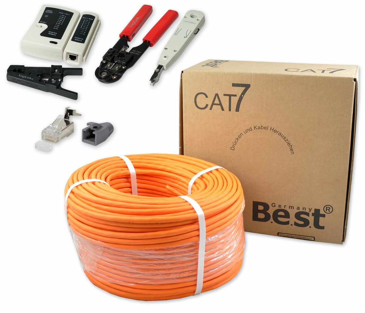 Schermato Cavo Di Rete CAT 5e 100m - Cavo LAN Shielded Per Interni, Gigabit Cavo Rete - 2