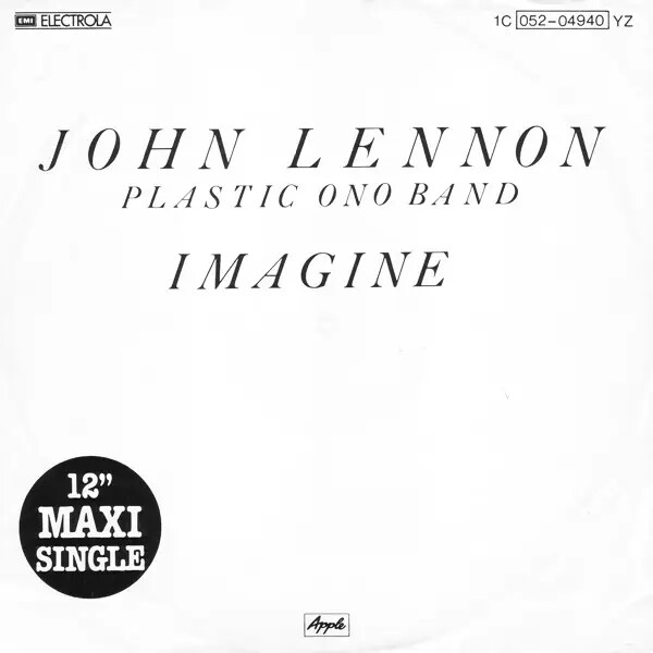 John Lennon Imagine Vinyl Single 12inch NEAR MINT Apple | eBay