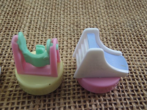 Juego de cuatro estampillas estampillas vintage de niñera Polly Pocket Bluebird 1992 - Imagen 2 de 4