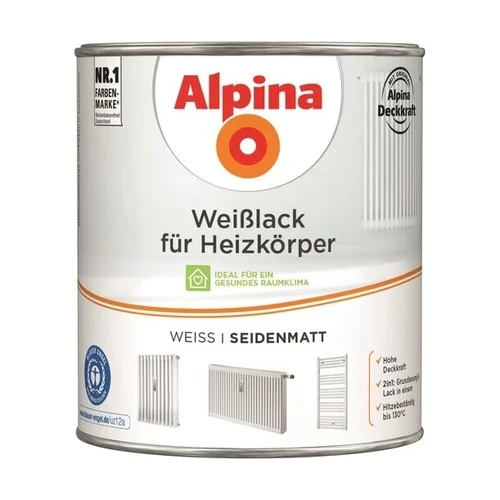 Alpina Heizkörper-, Hammerschlag-,Speziallack Weißlack für Heizkörper SM 2 L