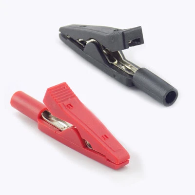 1/10X Insulated Crocodile Clip Test Vehicle Battery Cable Wire Alligator Clamp