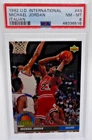 Michael Jordan 1992 UD International Italian Basketball Card #43 PSA 8 Chicago