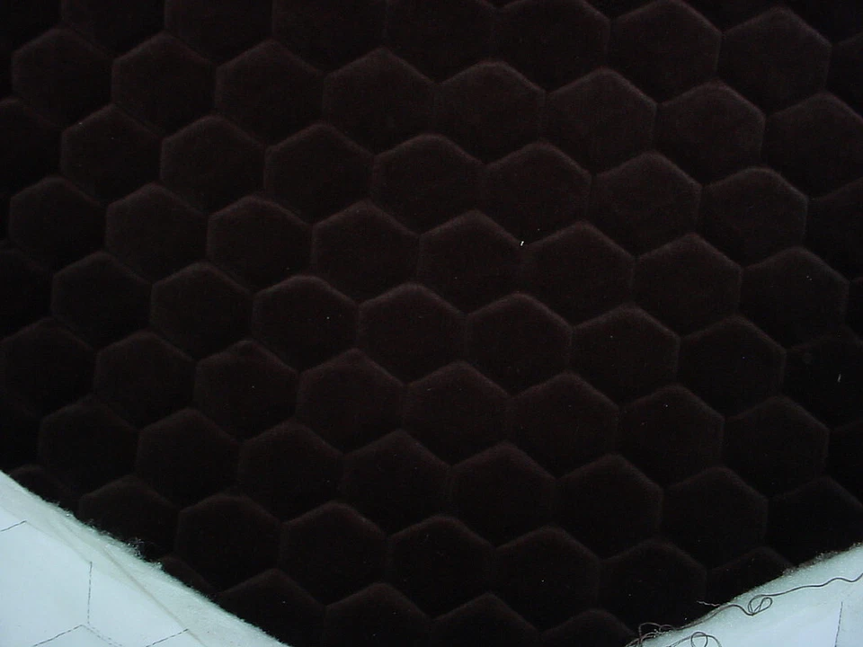 Tecido para estofados 6Y Romo Kirkby K5149 Cloud Espresso veludo matelasse cortina - Imagem 3 de 4