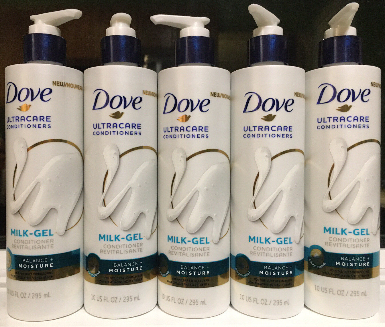 Lot Of 5 Dove UltraCare Milk Gel Hair Conditioner Balance + Moisture 10oz eBay