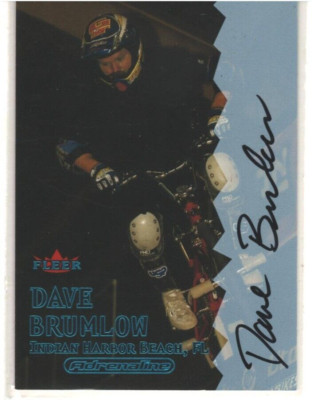 2000 FLEER Adrenaline DAVE BRUMLOW BMX Rider Autograph Card