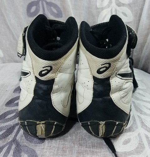Vintage ASICS Aggressor Black / White Wrestling Shoes Size US 13, EUR 47 - Picture 3 of 24