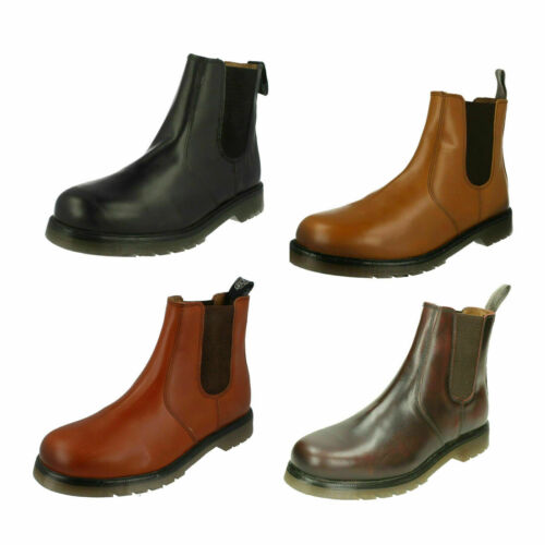 Homme Catesby Cuir Noir/ Fauve / Clair Fauve/Conker Chelsea Bottines: 01700 - Afbeelding 1 van 20