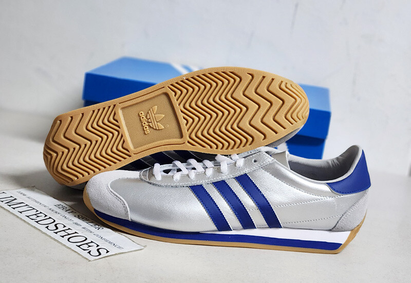 Adidas Country OG Matte Silver Bright Blue Cloud White