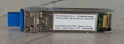 Ericsson RDH102406/44 R1A CPRI & 10GbE 194.4 THz M16 I-Temp SFP+ CRTUAFALAA