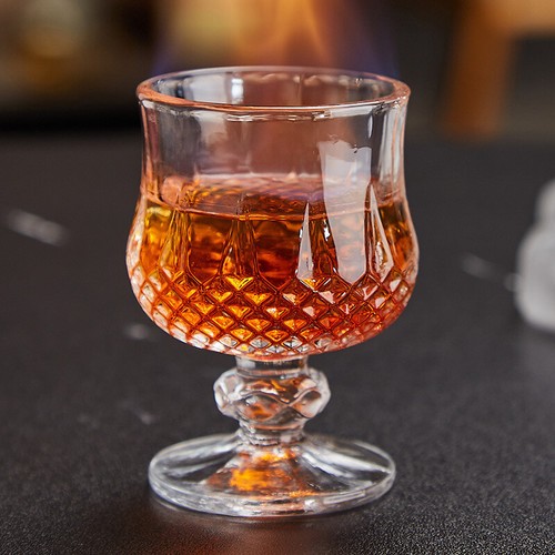 45ML Engraved Embossed Small Goblet Glass Cup For Party Sweet Wines Glasses - Imagen 5 de 16