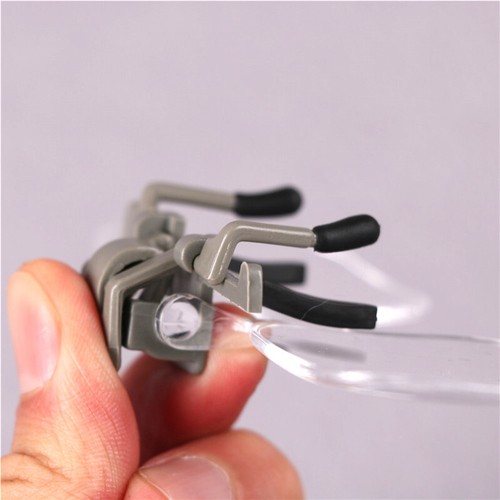 Folding Handfree Clip Magnifier Eyeglasses On Clear Magnifying HD Glasses Le _yi - Picture 3 of 6