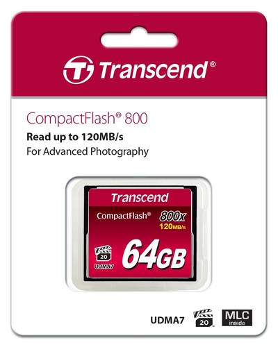 128GB Transcend 800X CompactFlash Memory Card 120MB/sec - Picture 4 of 4