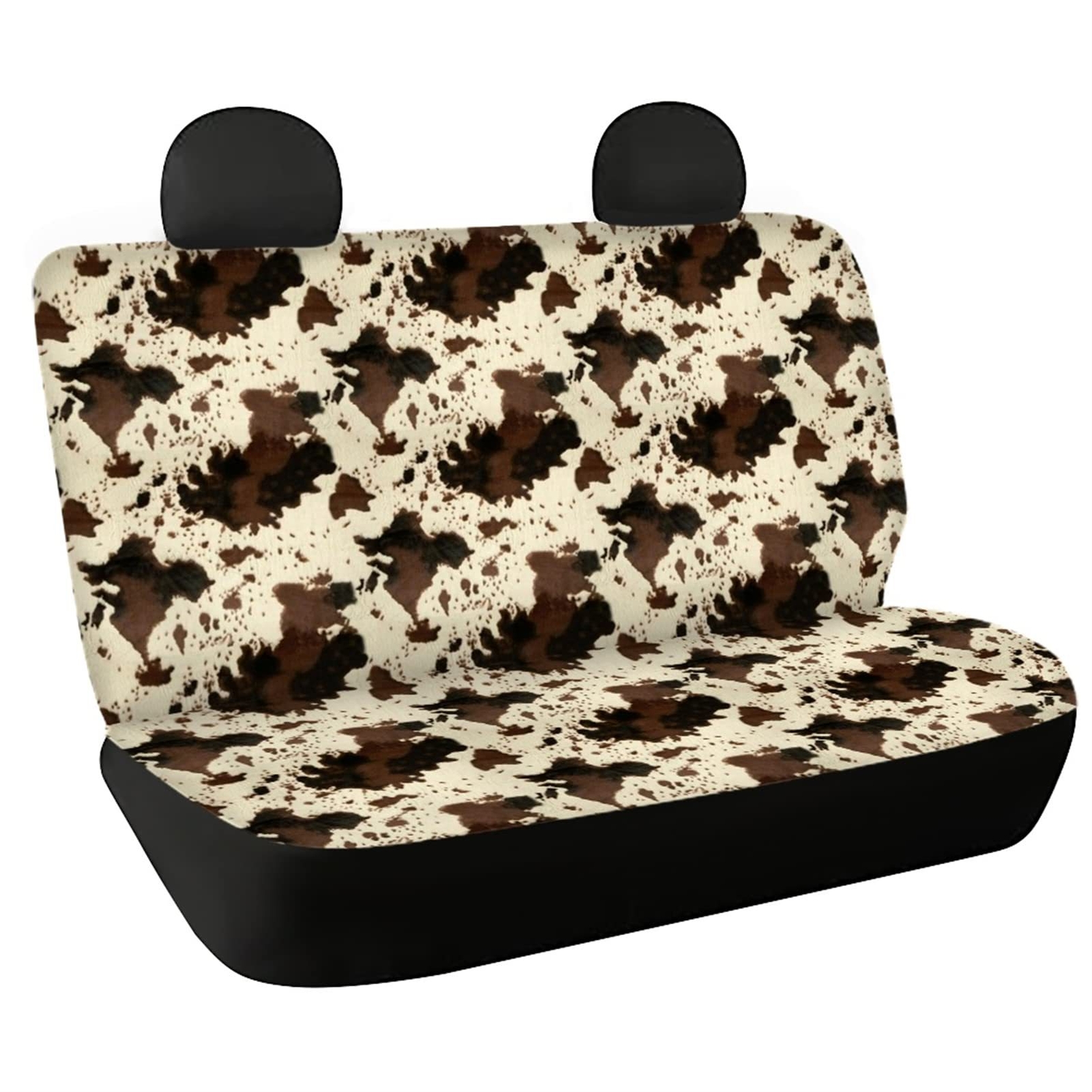 Brown Camouflage Auto Rear Bench Seat Protector Car Back Seat Covers Set of 2