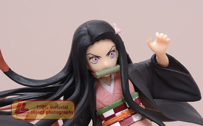 18cm Anime Demon Slayer Kamado Nezuko Kick Fighting. PVC Figure No