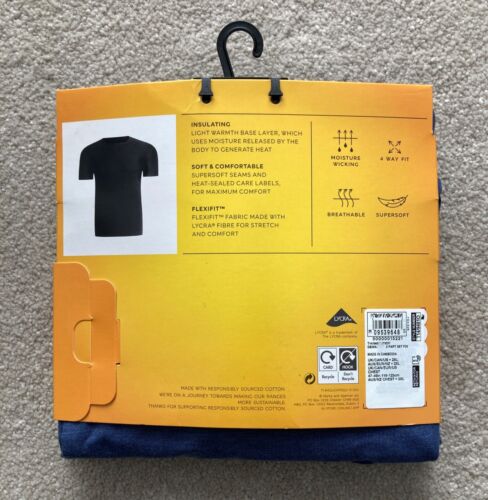 NEU M&S Herren Jeansblau Kurzarm Thermo Westen 2er Pack Größen S, M & 2XL - Bild 2 von 2