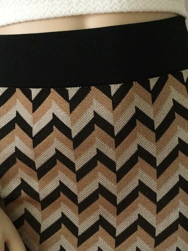 NEW Rag & Bone Elaine Chevron Inset Knit Skirt, Pumice - MSRP $295.00! - Picture 10 of 12