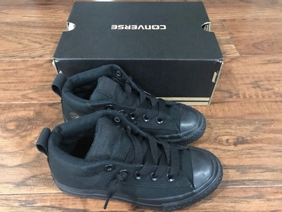 black junior converse