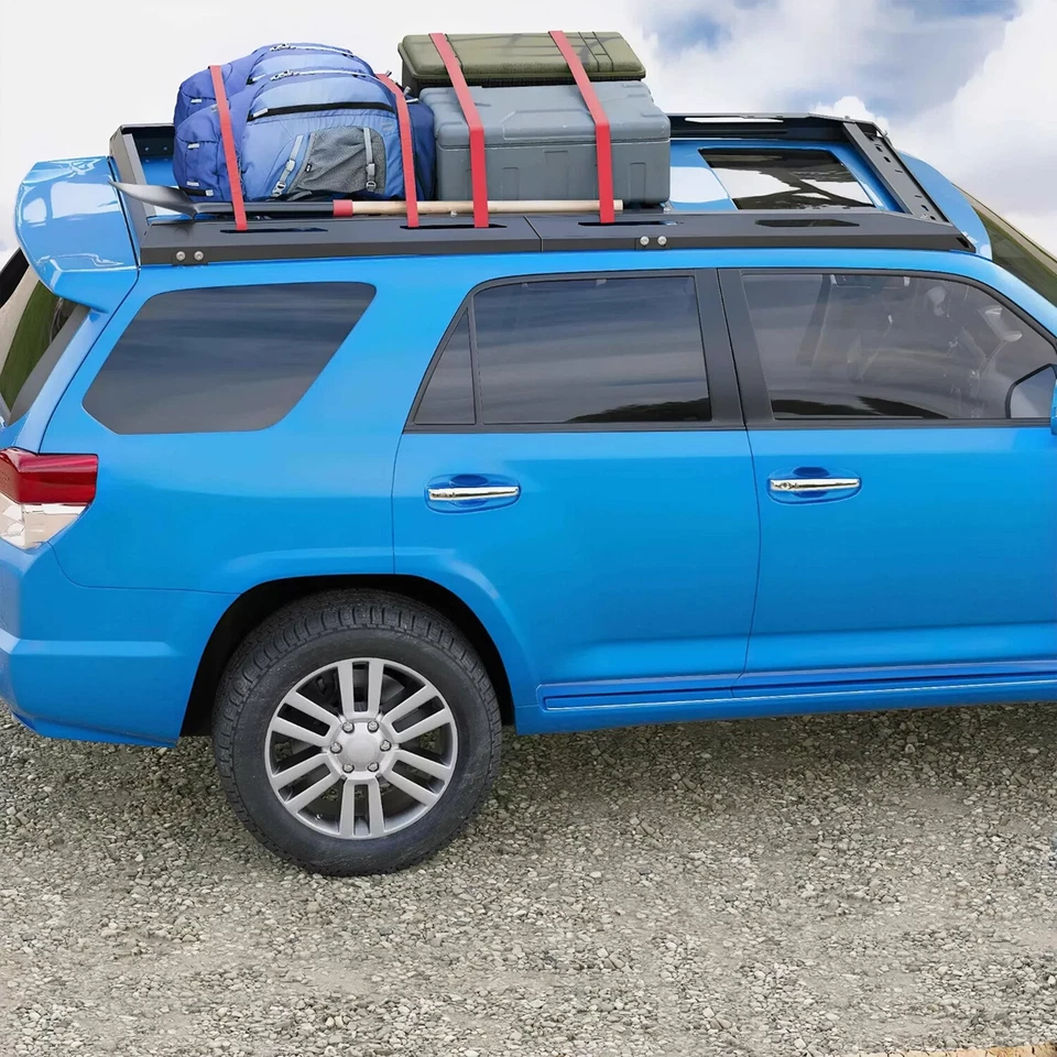 For Toyota 4 Runner 4Runner 2010-24 Powder Coated Roof Rack Cargo Carrier Basket Foto 2 de 4