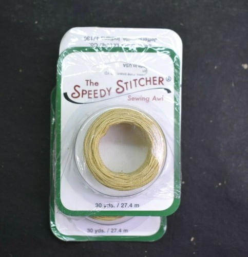 3 Pack Speedy Stitcher BTH160 Polyester Thread Fine Skein 30 Yard Sewing Awl Tan - Picture 1 of 7
