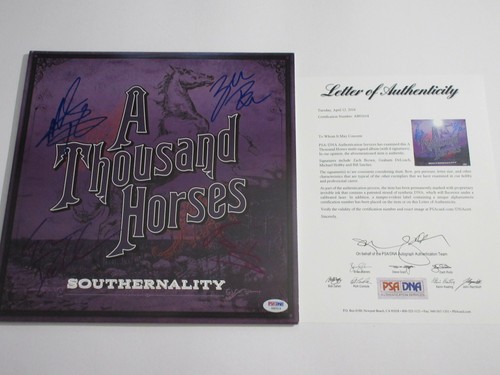A THOUSAND HORSES SIGNED SOUTHERNALITY VINYL LP PSA/DNA COA AB01614