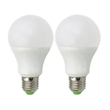 75W Equivalent E27 LED Light Globe Bulb Lamp AC/DC 12-24V Use 7W Pack of 2 #T