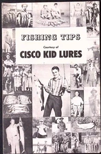 Cisco Kid Lures Fishing Tips Advertising Brochure c1940s