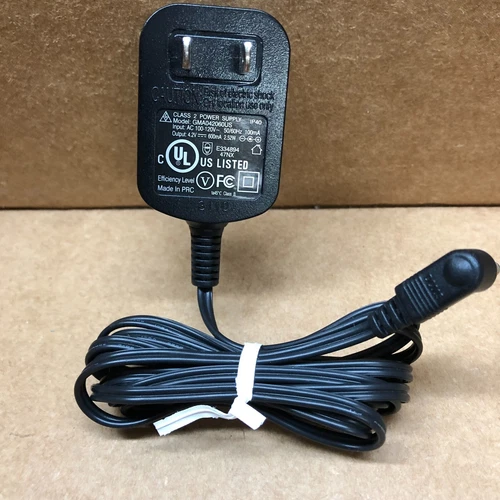 CLASS 2 POWER SUPPLY GMA042060US 100-120VAC 50/60Hz 100mA TO 4.2VDC 600mA 2.52W