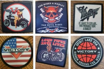 Victory Motorrad Biker Pin Up Girl Vintage Aufnäher / Bügelbild Patch