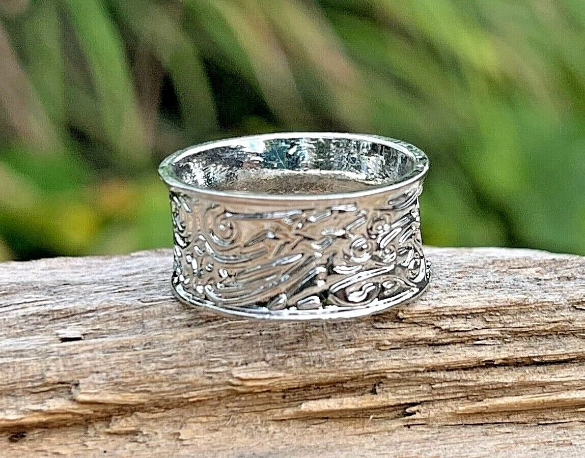 Silver thick best sale rings