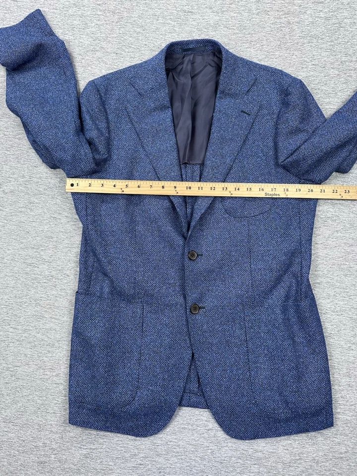 Blazer Suitsupply Para Hombre 42R Azul Lana Seda Cachemira Fratelli Tallia Di Delfino Foto 4 de 4