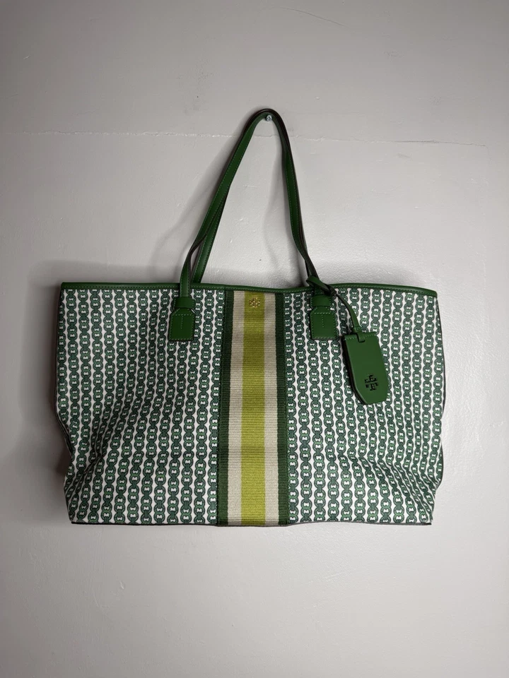 Tory Burch Gemini Canvas Printed Large Tote/shoulder Bag