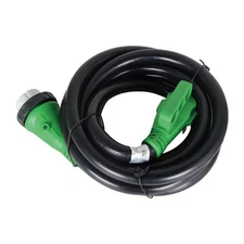 Green 50 Amp 15/25/50Ft RV Extension Generator Power Cord Locking Connector