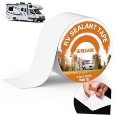 RV Roof Tape Sealant Roofing Tape, 4 Inch X 50 Foot Natural White 4inch x 50ft