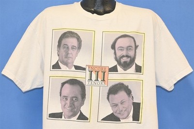 vintage 90s THREE TENORS ENCORE III PAVAROTTI DOMINGO CARRERAS MEHTA t-shirt XL