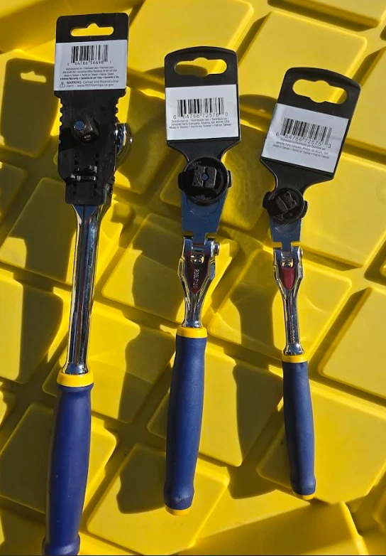 Juego de trinquete NAPA Carlyle 1/2" giratorio - cabezal flexible de 3/8" - cabezal flexible de 1/4" Foto 2 de 3