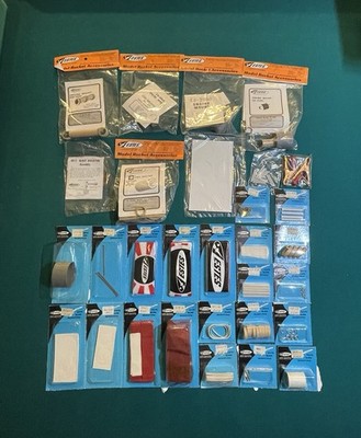 Estes Flying Model Rocket Massive Lot Of MOC & MIP Parts Chutes Mounts Rocketry